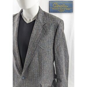 Circle S Western Cut Sports Jacket Blazer Suit Coat Wool 42R Matrix Confetti